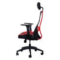Silla Gaming Naceb X-One Rojo, Respaldo de Malla, Base de Nylon, 5 Puntos de Ajuste (NA-09S4R)