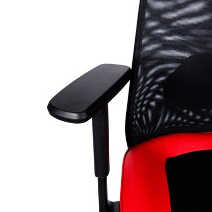 Silla Gaming Naceb X-One Rojo, Respaldo de Malla, Base de Nylon, 5 Puntos de Ajuste (NA-09S4R)