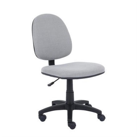 Silla Básica Nextep, Altura Ajustable, Tela Gris con Base Giratoria (NE-650BG)