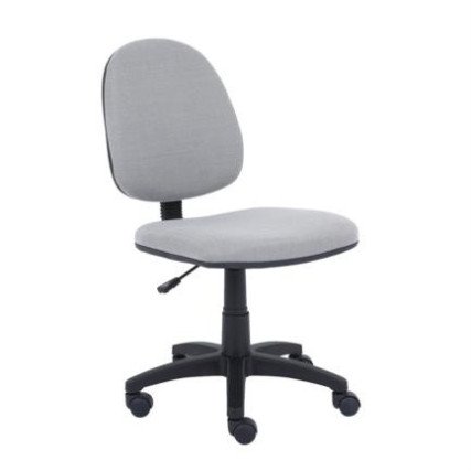 Silla Básica Nextep, Altura Ajustable, Tela Gris con Base Giratoria (NE-650BG)