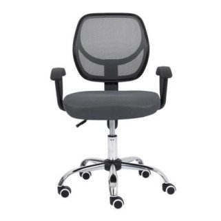 Silla Secretarial Nextep, Altura Ajustable, Tela Gris, Base Giratoria (NE-650SG)