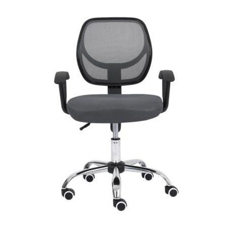 Silla Secretarial Nextep, Altura Ajustable, Tela Gris, Base Giratoria (NE-650SG)