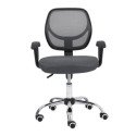 Silla Secretarial Nextep, Altura Ajustable, Tela Gris, Base Giratoria (NE-650SG)