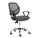 Silla Secretarial Nextep, Altura Ajustable, Tela Gris, Base Giratoria (NE-650SG)