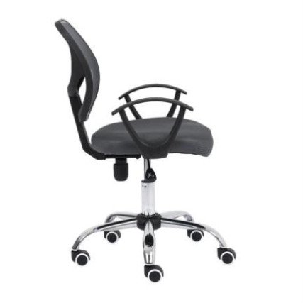 Silla Secretarial Nextep, Altura Ajustable, Tela Gris, Base Giratoria (NE-650SG)