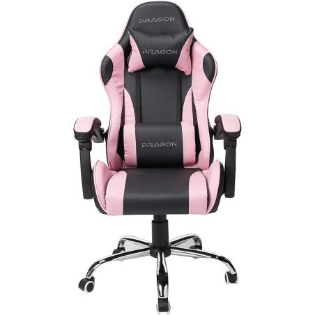 Silla Nexteo Falkor, Ergonómica Color Negro-Rosa (NE-461RS)