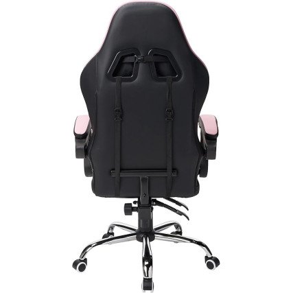 Silla Nexteo Falkor, Ergonómica Color Negro-Rosa (NE-461RS)