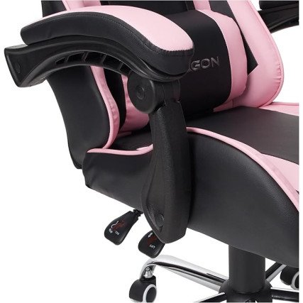 Silla Nexteo Falkor, Ergonómica Color Negro-Rosa (NE-461RS)