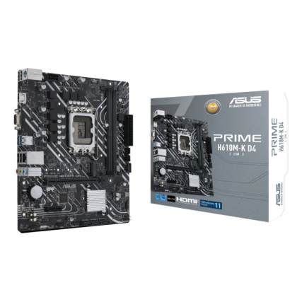 Tarjeta Madre Asus Prime H610M-K D4-CSM, MATX/2XDDR4/HDMI/D-SUB/LGA1700