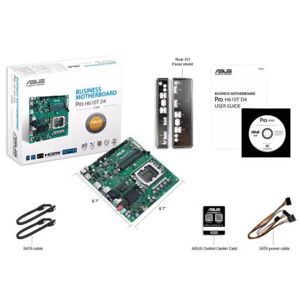 Tarjeta Madre Asus Pro H610T D4-CSM 1700, HDMI,DP (Requiere adaptador de Corriente 19V)
