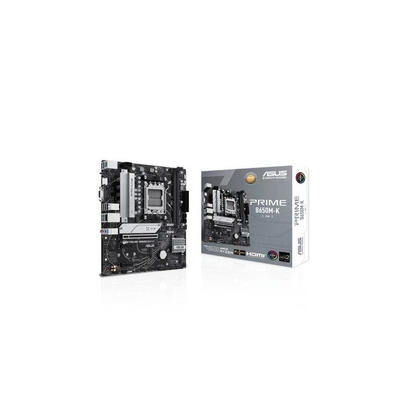 Tarjeta Madre Asus Prime B650M-K AM5, DDR5, Micro-ATX, M.2, VGA, HDMI, PCIE 4