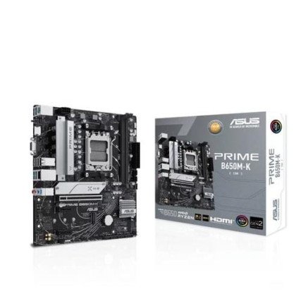 Tarjeta Madre Asus Prime B650M-K AM5, DDR5, Micro-ATX, M.2, VGA, HDMI, PCIE 4