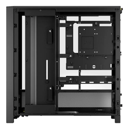 Gabinete Corsair 4000D Frame, Negro Cristal Tempaldo Med-Torre Sin fuente (CC-9011290-WW)