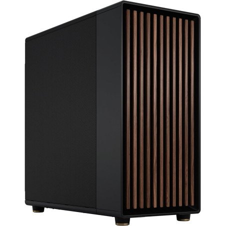 Gabinete Fractal Design North TG con Ventana, Midi-Tower, ATX Mini-ITX Micro-ATX, 2 Ventiladores Instalados, Negro