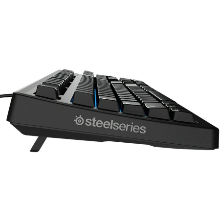 Teclado SteelSeries Gamer Alambrico QWERTY Retroiluminado Azul Brillante APEX 100 Interruptor de Membrana