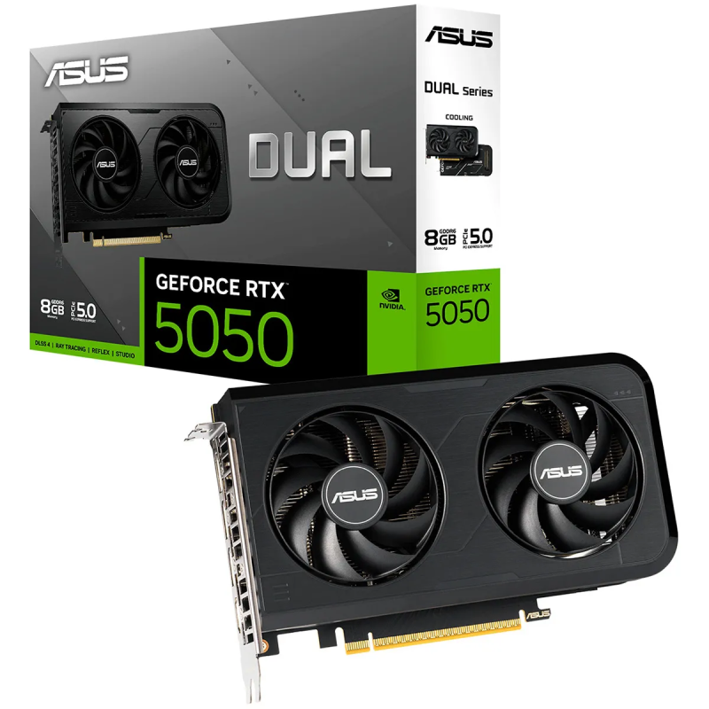 Tarjeta de Video Asus 8GB GDDR6, 128BIT, Dual Fan (DUAL-RTX5050-O8G)