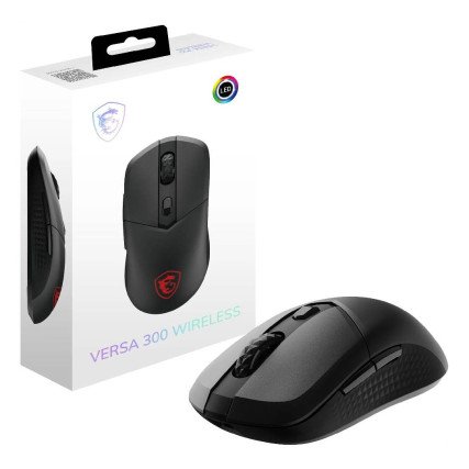 MSI Versa 300 Elite Wireless Gaming Mouse - Sensor óptico 26000 dpi, 1000 Hz, simétrico, interruptores