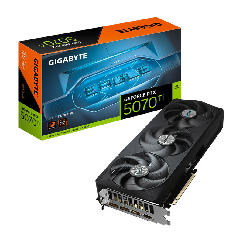 Tarjeta de Video Gigabyte RTX 5070TI, 16GB, GDDR7, PCIE 5.0 (GV-N507TEAGLE OC-16GD)