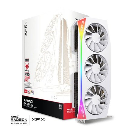 Tarjeta De Video XFX Mercury Radeon RX 9070XT, 16gb GDDR6, Blanca