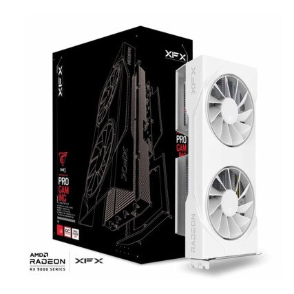 Tarjeta De Video XFX Swift Radeon Rx 9060 Xt OC, 8Gb GDDR6, Blanca