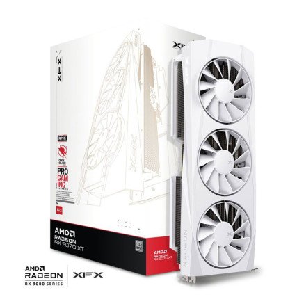 Tarjeta De Video XFX Quicksilver Rx 9070 Xt ,16Gb GDDR6, Blanca