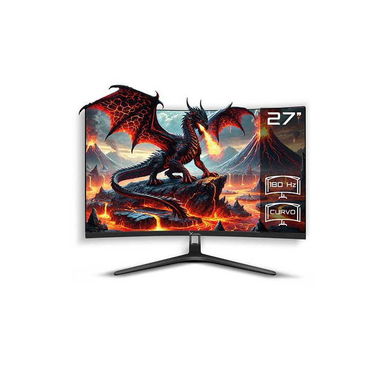 Monitor Gamer Curvo Stylos XZ4010-2 LED, LDC,27" Full HD, 1920 x 1080 Freesync 180Hz HDMI, Display Port (XZMXZ47B)