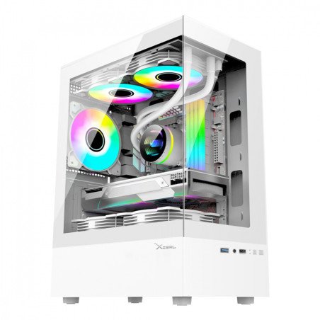 Gabinete Xzeal Zynergy Micro Atx Itx RGB Blanco