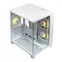 Gabinete Xzeal Panzer II Cubo CX12 Micro Atx Cristal 3 Ventiladores RGB Blanco (XZGAMC2W)