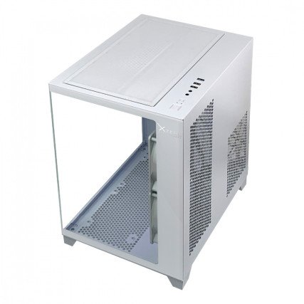 Gabinete Xzeal Panzer II Cubo CX12 Micro Atx Cristal 3 Ventiladores RGB Blanco
