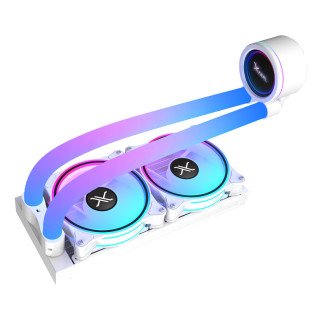 Enfriamiento Liquido Xzeal Xz413, Argb, 2 Fan, 240mm, Blanco