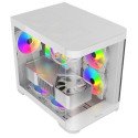 Gabinete Xzeal Curvo Micro Atx Itx Cristal RGB Blanco (XZGAMC3W)
