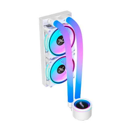 Enfriamiento Liquido  Xzeal Xz413, Argb, 2 Fan, 240mm, Blanco