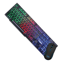 Kit Teclado Y Mouse Xzeal Starter Membrana Luz Rainbow (XSKTALRW1B)