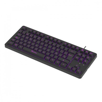 Teclado Gamer Xzeal Alambrico 87 Teclas LED, Negro XST-300