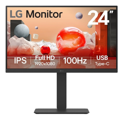 Monitor Lg 24ba650 B Led 23.8" Fhd 100hz Hdmi Displayport Negro