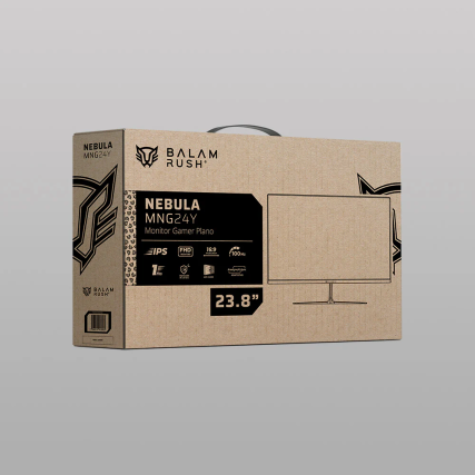 Monitor 23.8" Balam Rush, Nebula MNG24Y, IPS, 1080, 100hz, 4ms, HDMI, Display Port, USB-C, Negro