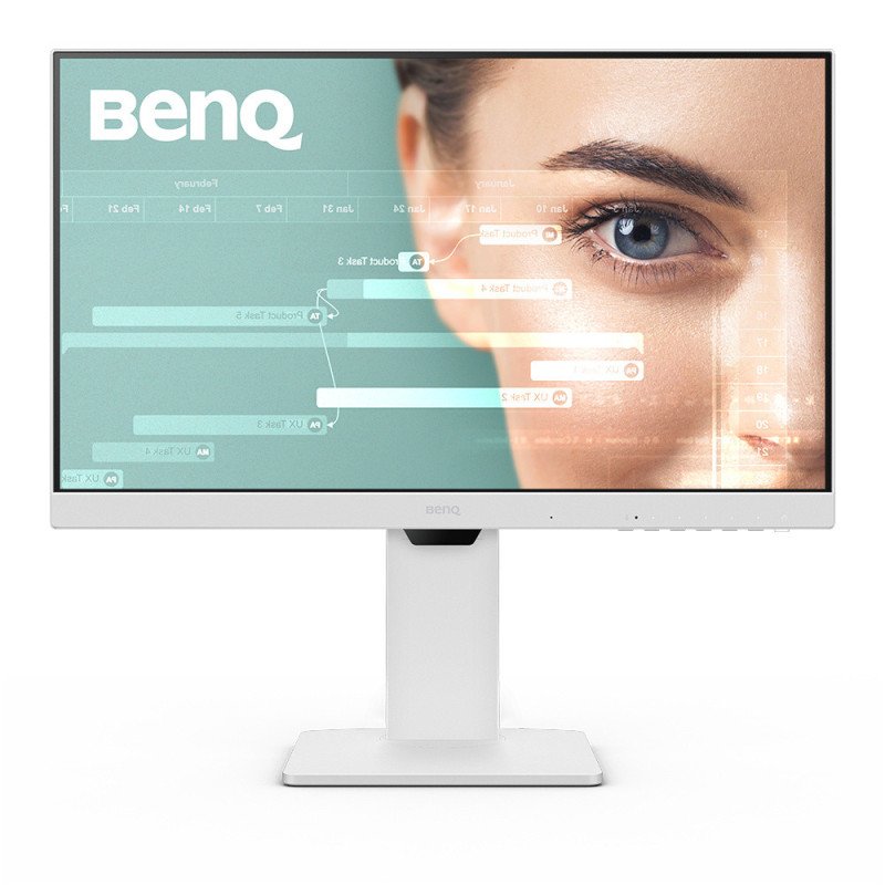 Monitor FLAT BENQ, GW2486TC, LED 23.8", Full HD, 100HZ, HDMI, Display Port, Bocinas integradas, Blanco