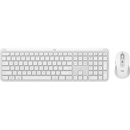 Kit de Teclado y Mouse Logitech Signature Slim Combo MK950, Inalámbrico, USB, Blanco Español