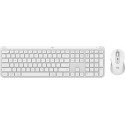 Kit de Teclado y Mouse Logitech Signature Slim Combo MK950, Inalámbrico, USB, Blanco Español (920-012594)
