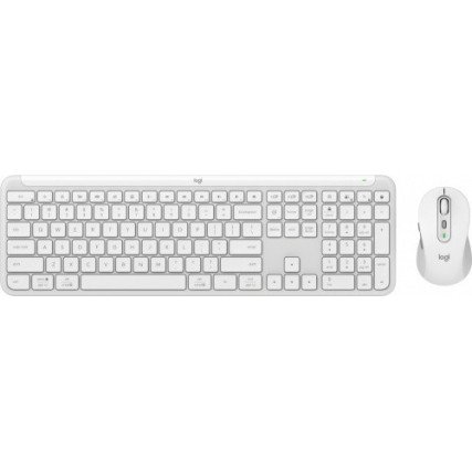 Kit de Teclado y Mouse Logitech Signature Slim Combo MK950, Inalámbrico, USB, Blanco Español