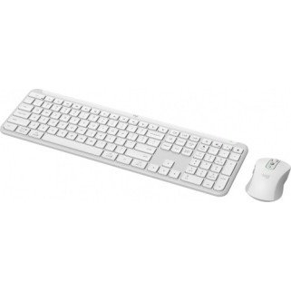 Kit de Teclado y Mouse Logitech Signature Slim Combo MK950, Inalámbrico, USB, Blanco Español (920-012594)