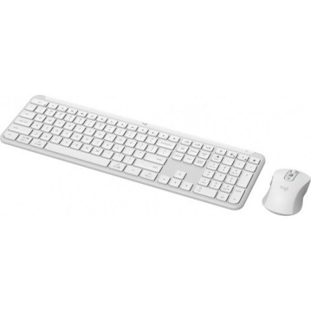 Kit de Teclado y Mouse Logitech Signature Slim Combo MK950, Inalámbrico, USB, Blanco Español (920-012594)
