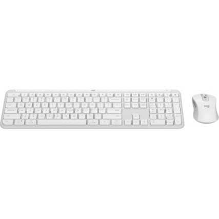 Kit de Teclado y Mouse Logitech Signature Slim Combo MK950, Inalámbrico, USB, Blanco Español