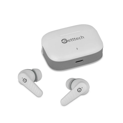 Audífonos Earbud Getttech Bluetooth White/Gray GUE-T8PBL-WG