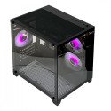 Gabinete Xzeal Panzer II Cubo M-ATX/ITX ARGB Negro (XZGAMC2B)