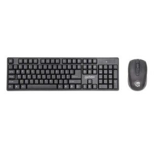 Kit teclado y mouse Manhattan inalámbricos ópticos 178990 para oficina y uso diario