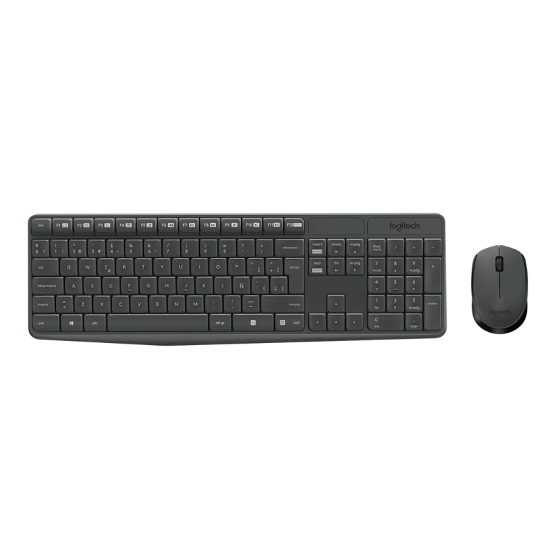 Kit Logitech Mk235 Teclado/Mouse Usb 10 Mt Black (920-007901)