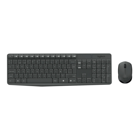 Kit Logitech Mk235 Teclado/Mouse Usb 10 Mt Black