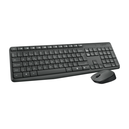 Kit Logitech Mk235 Teclado/Mouse Usb 10 Mt Black