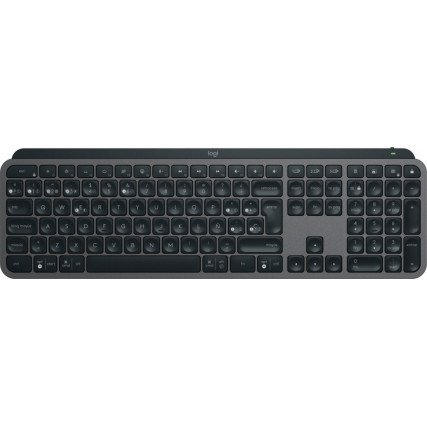 Teclado Logitech Mx Keys S, RF Inalalmbrico Bluetooth, Grafito